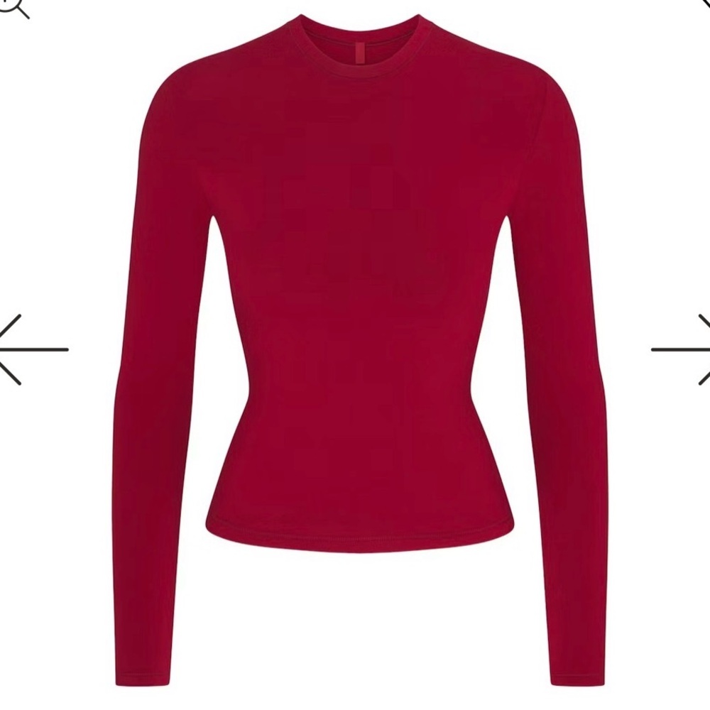 Skims Cotton Jersey Long Sleeve T-Shirt Sz Small